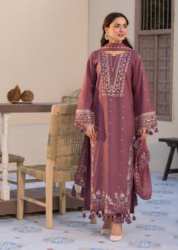 Dhanak-3PC Sequence Embroidered Shirt Embroidered Dupatta