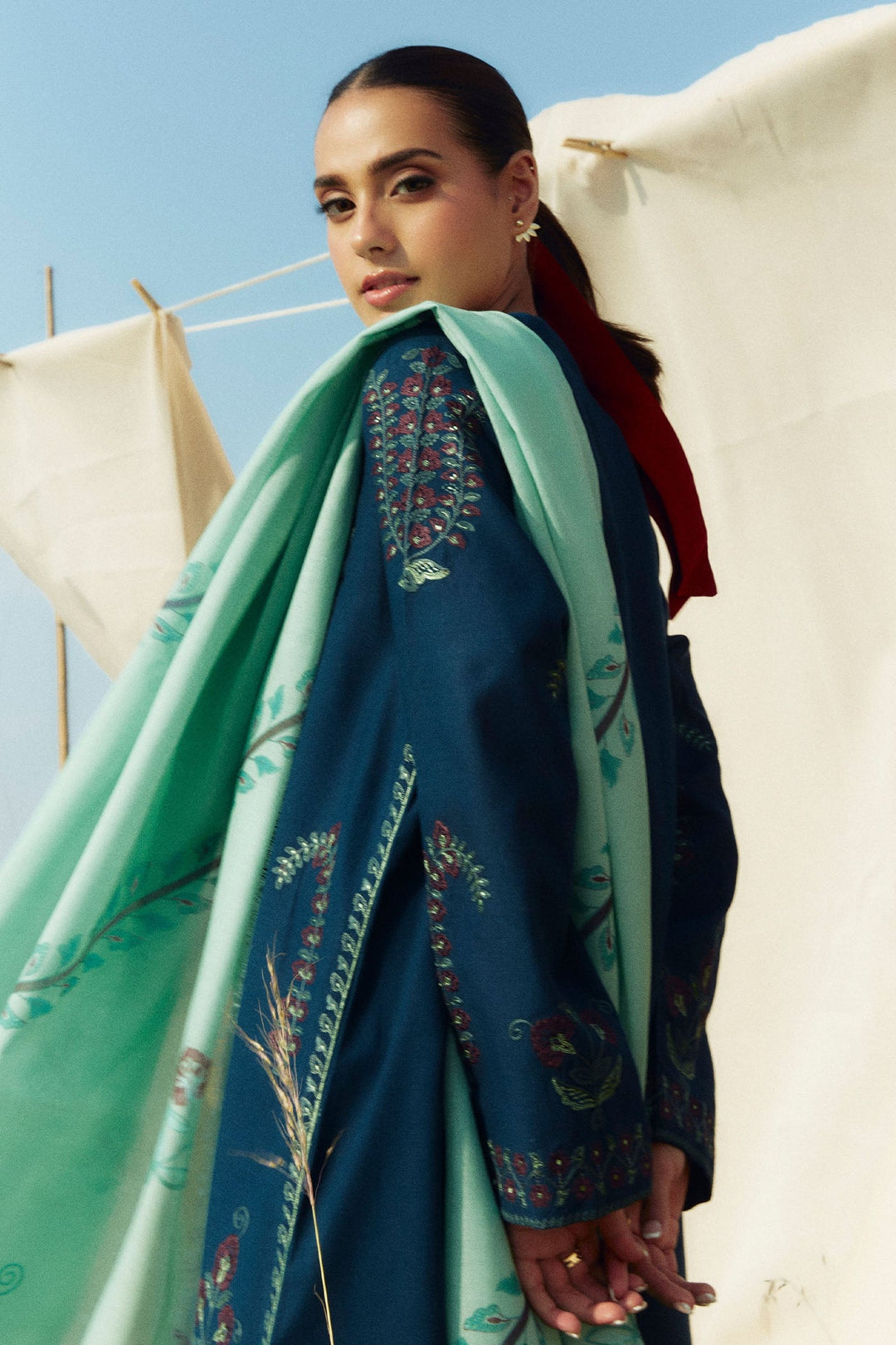 3 Piece Unstitched Heavy Embroidered Lawn Suit With Digital Printed Lawn Dupatta