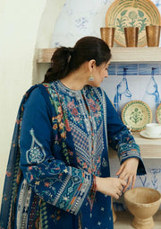 EMBROIDERED KHADDAR UNSTITCHED 3 PIECE SUIT - 9A