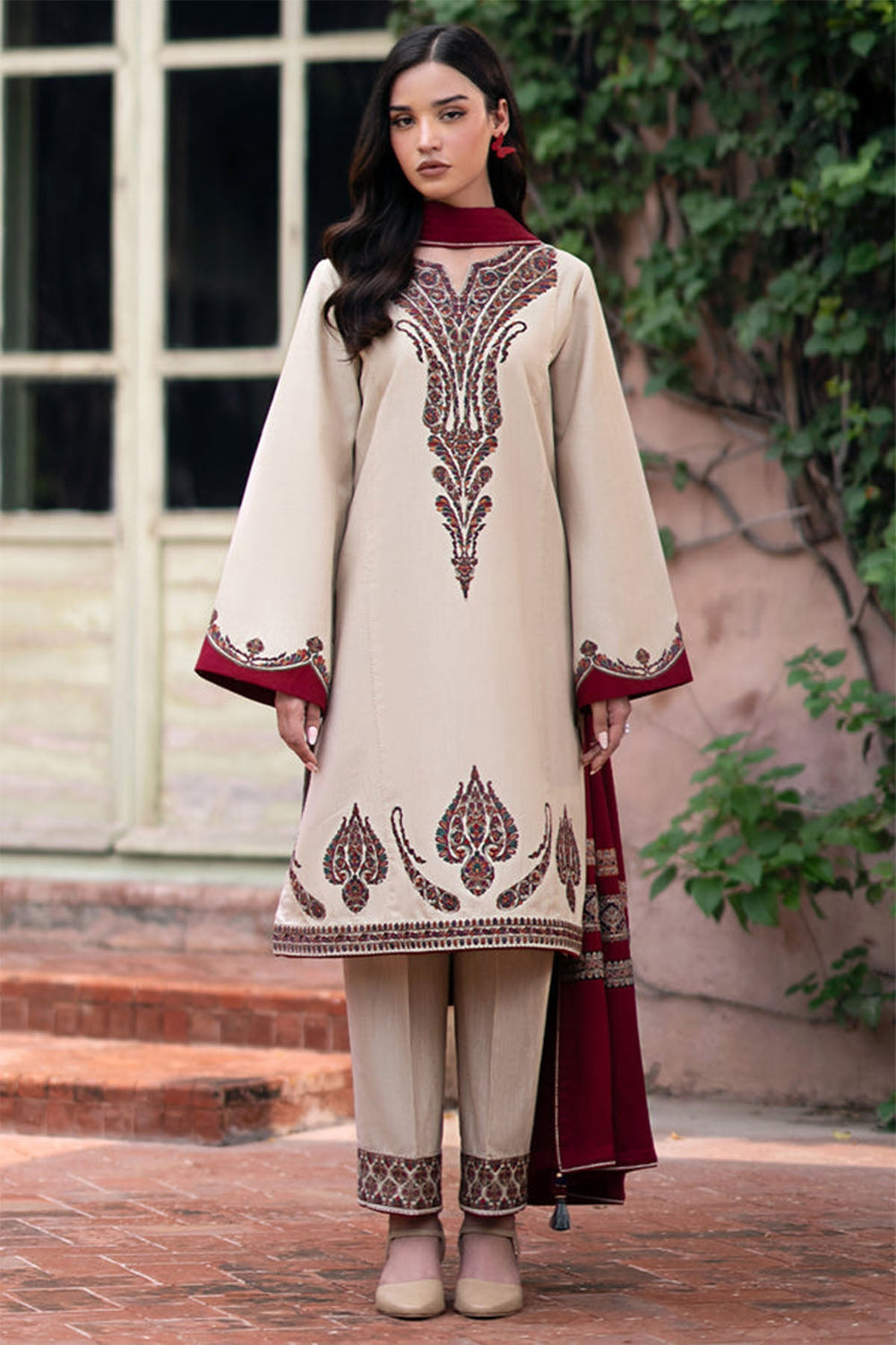 DHANAK EMB 3PC SUIT BH -0070