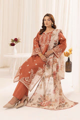 3PC EMBROIDERED ZE-010