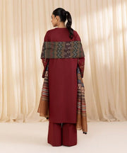 DHANAK 3PC UNSTITCHED HEAVY EMBROIDERED SUIT