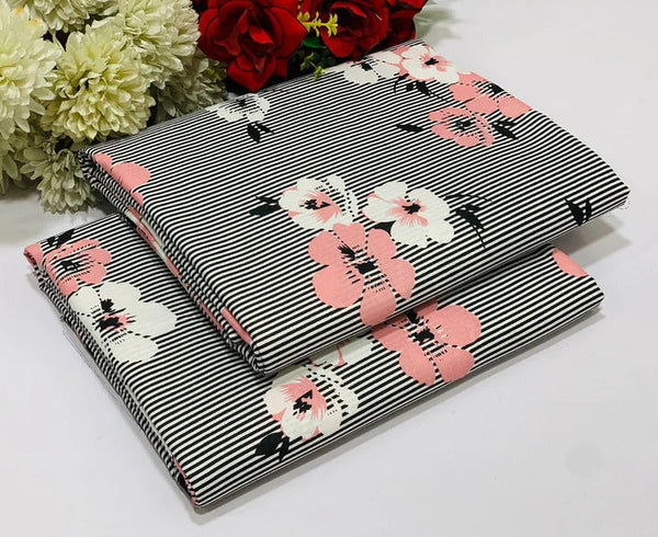 2025-FLORAL PRINTS 2PC SUMMER WEAR