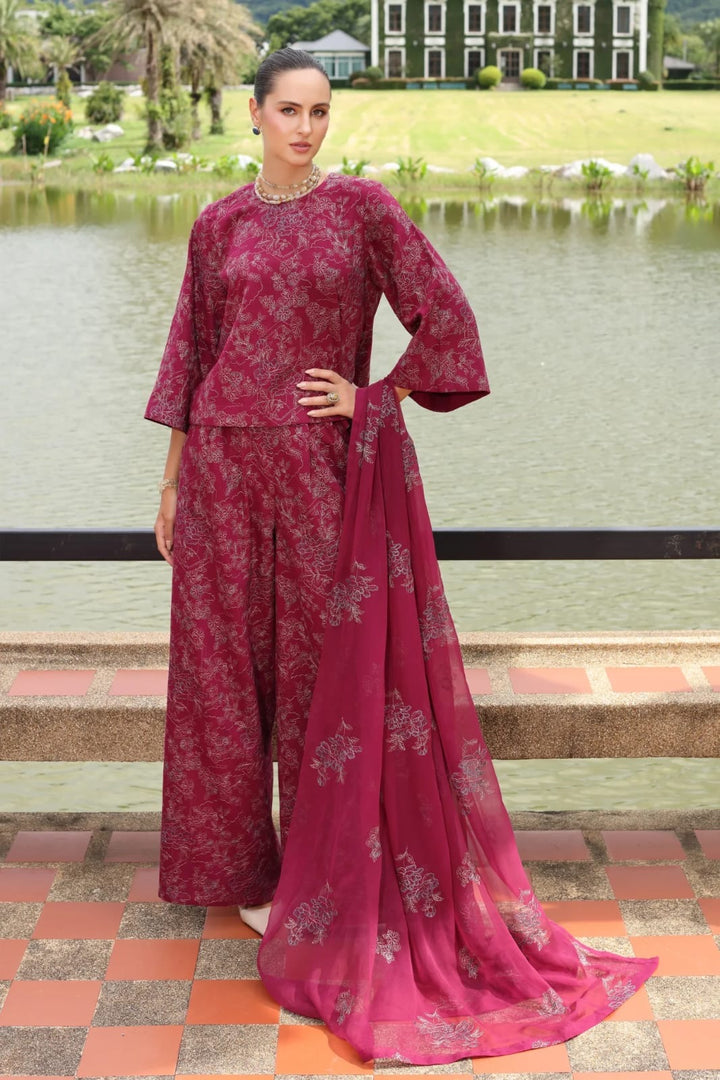 ELAF | ROSHNE | UNSTITCHED LAWN 3PC EMBROIDERED SUITE
