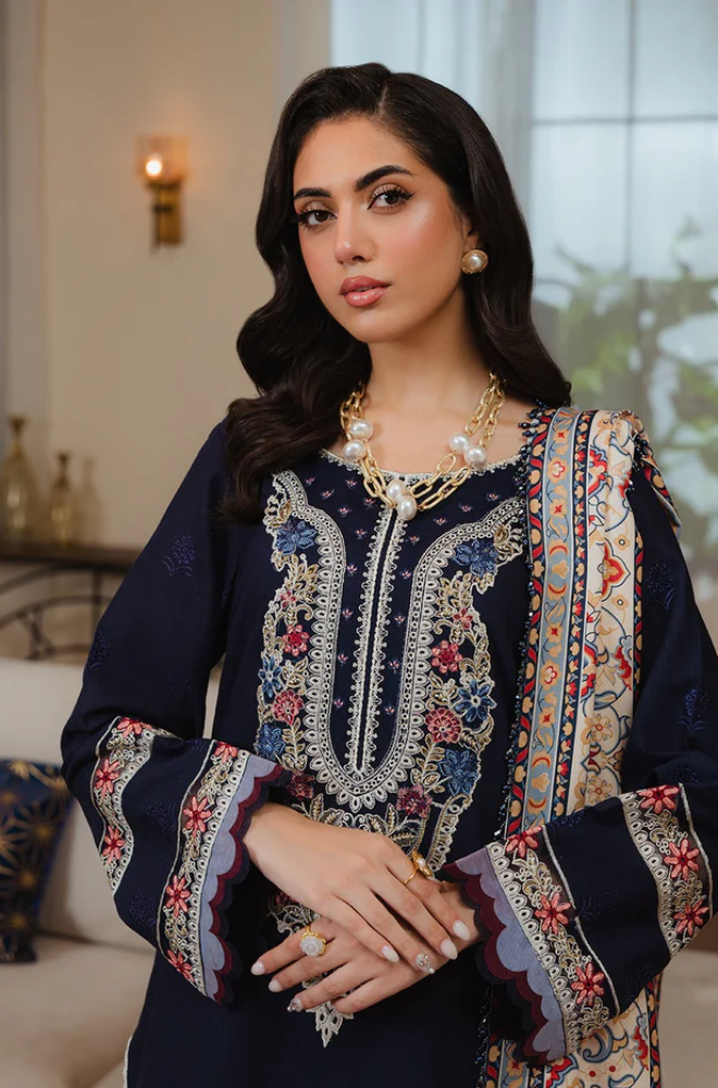 OPULENT LAWN EMBROIDERED 3PC SUIT - 458 - View 3