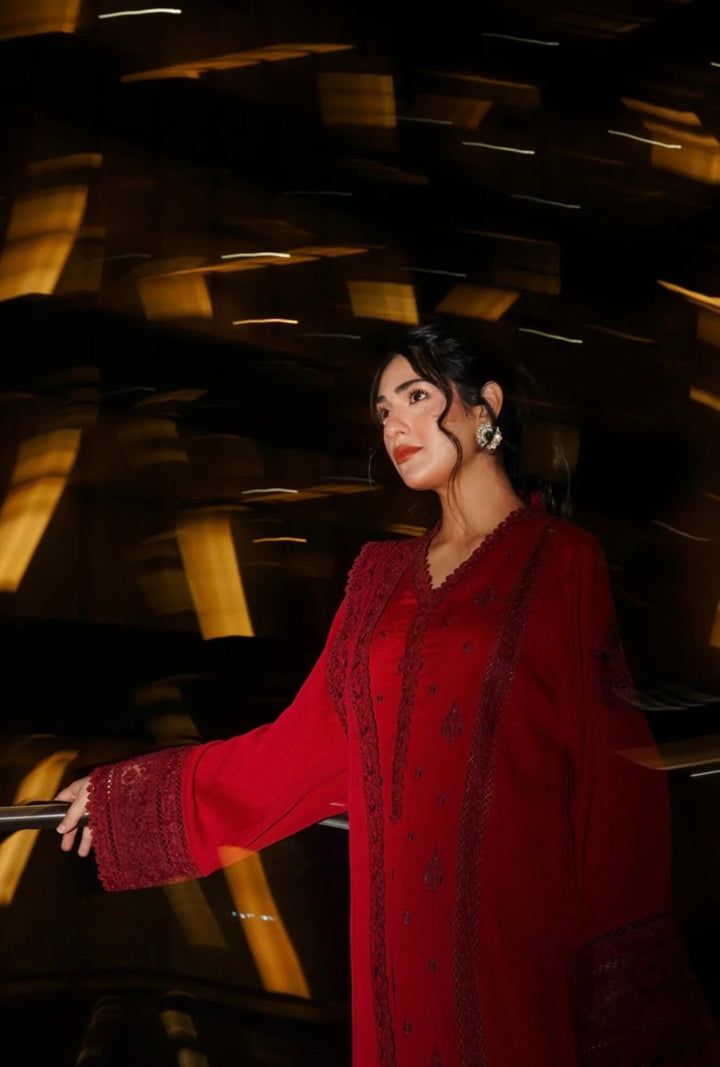 SARAH KHAN IN RUBY OUTFIT