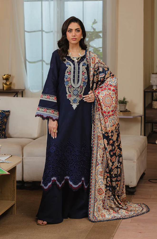 OPULENT LAWN EMBROIDERED 3PC SUIT - 458
