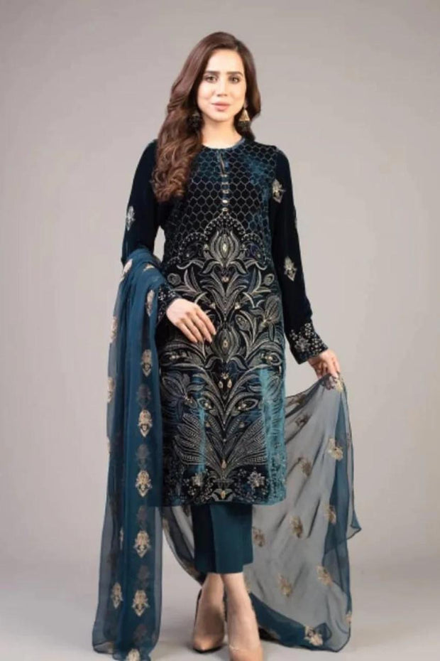 3PC EMBROIDERED ZE-006