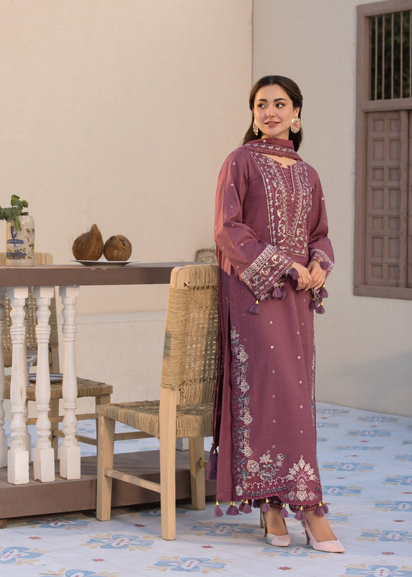 Dhanak-3PC Sequence Embroidered Shirt Embroidered Dupatta
