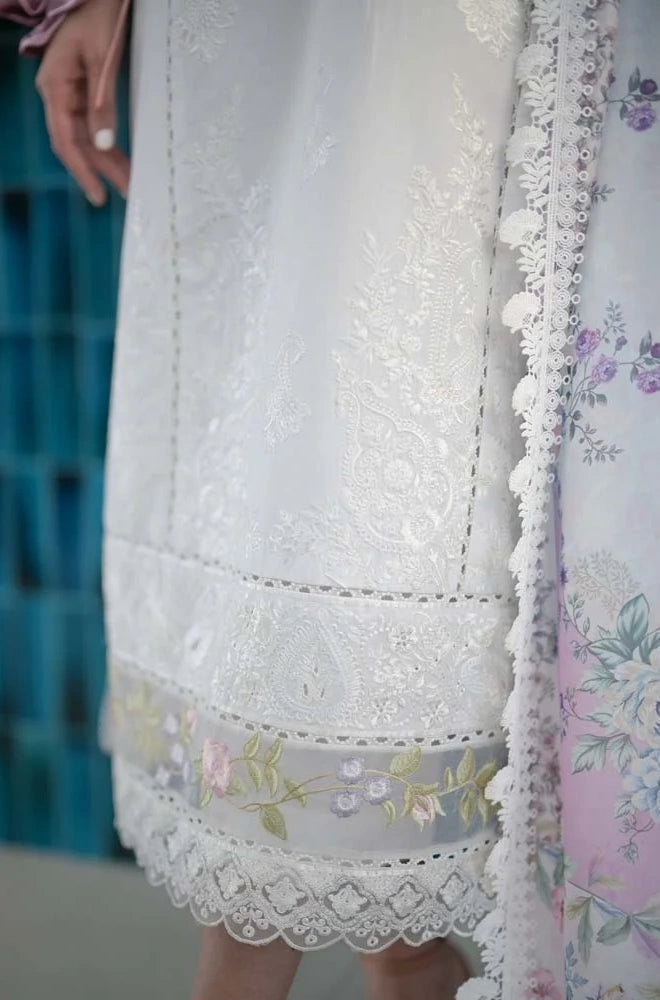 Dhanak-3PC Embroidered Shirt with Digital Printed Wool Shawl