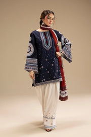 UNSTITCHED 3PC DHANAK EMBROIDERED SUIT-PK-5412