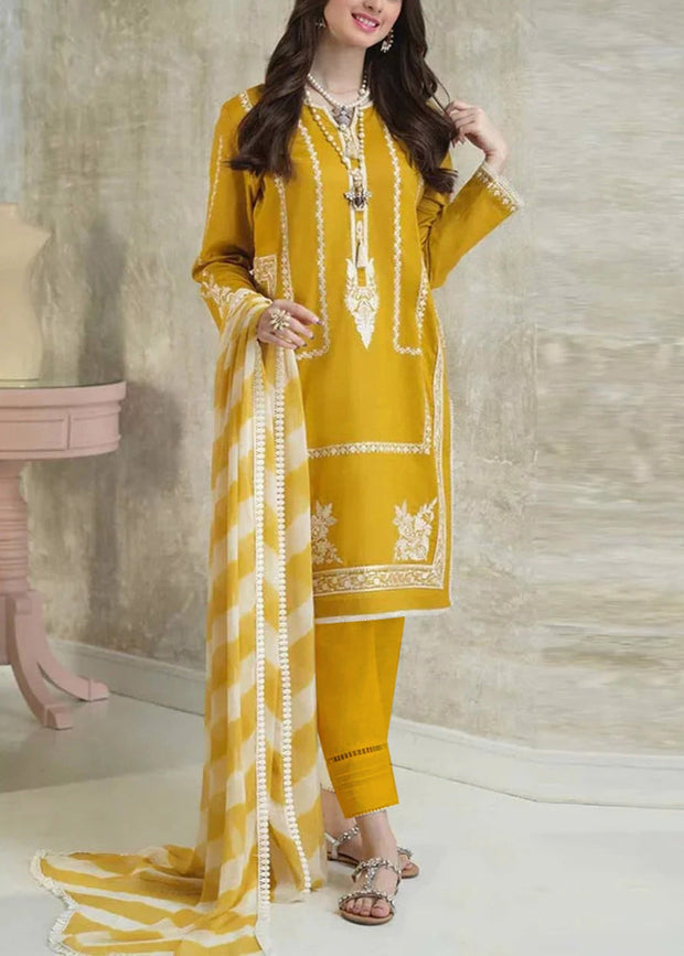 DHANAK ZS-1281 | 3PCS EMBROIDERED WINTER