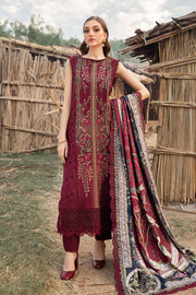 DHANAK 3PC UNSTITCHED HEAVY EMBROIDERED SUIT