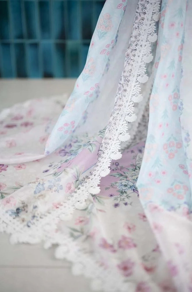 Dhanak-3PC Embroidered Shirt with Digital Printed Wool Shawl
