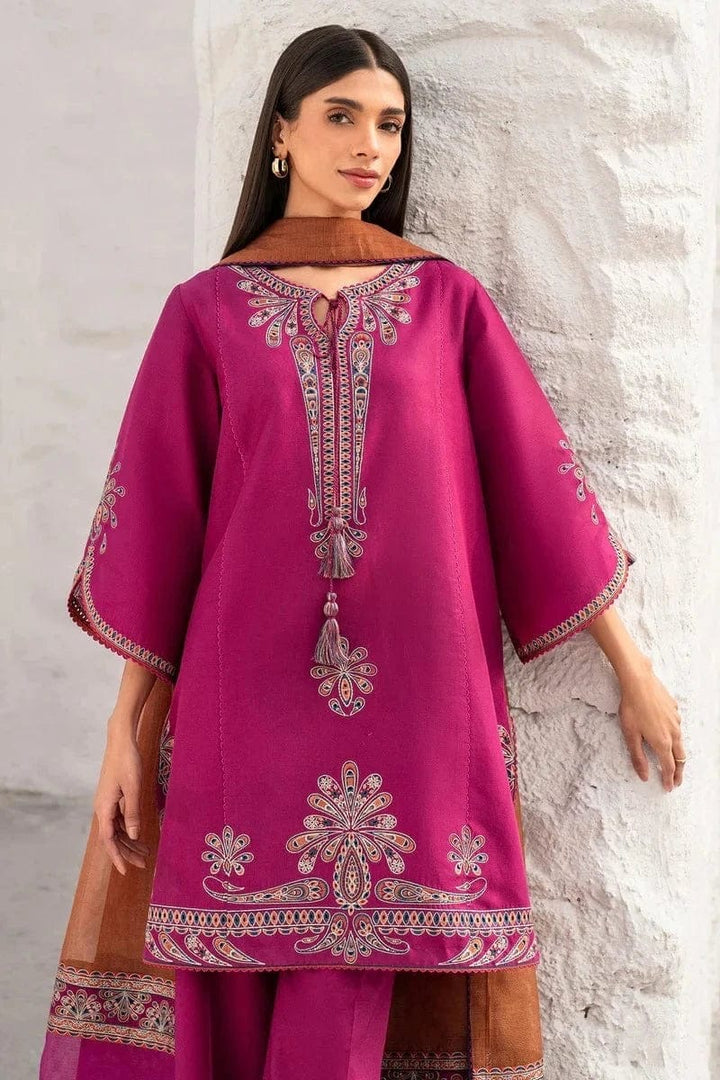 HUSSAIN REHAR– EC877 | UNSTITCHED | EMBROIDERED 3 PIECE