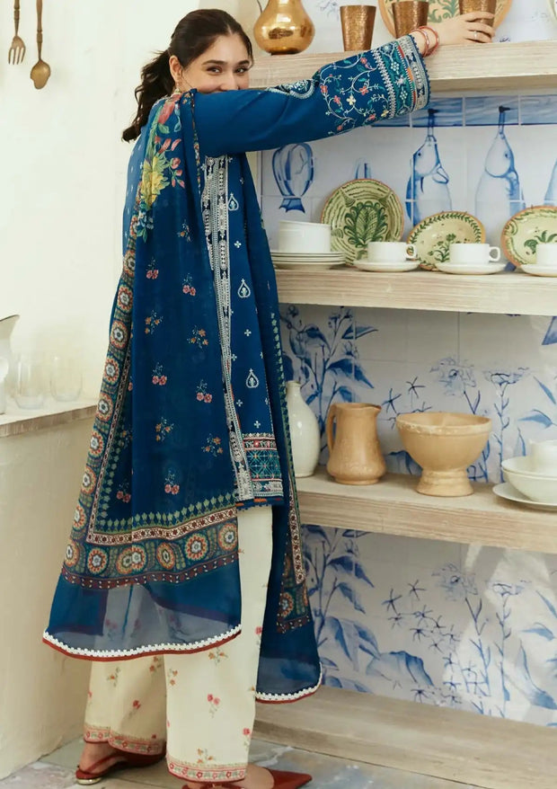 EMBROIDERED KHADDAR UNSTITCHED 3 PIECE SUIT - 9A