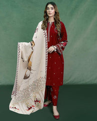 URGE WINTER 3 PC EMBROIDERED UNSTITCHED