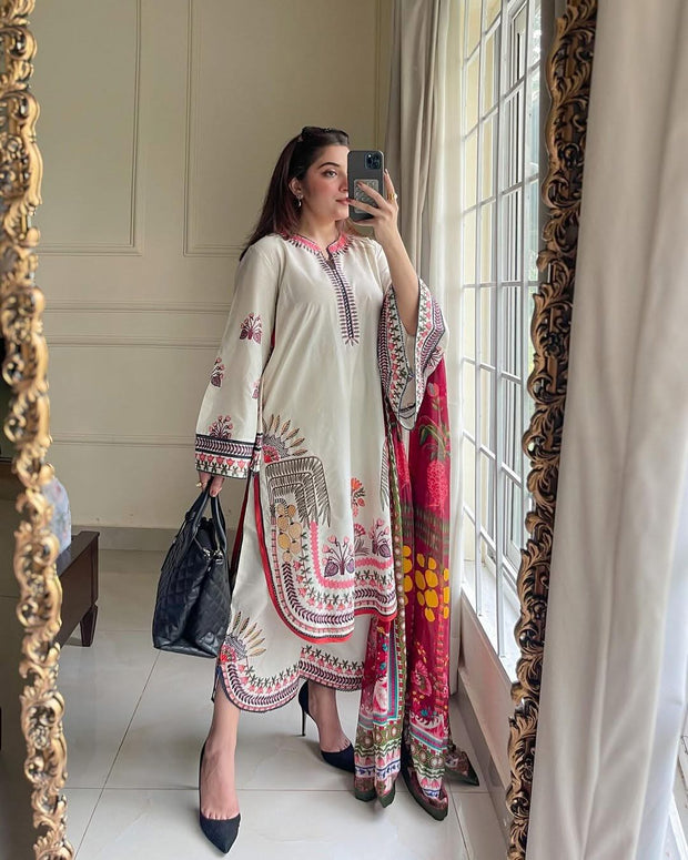 JAZMIN 3PC WINTER EMBROIDERED IR 884