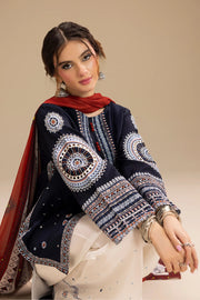 UNSTITCHED 3PC DHANAK EMBROIDERED SUIT-PK-5412
