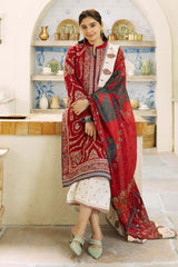 EMBROIDERED KHADDAR UNSTITCHED 3 PIECE SUIT - 9B