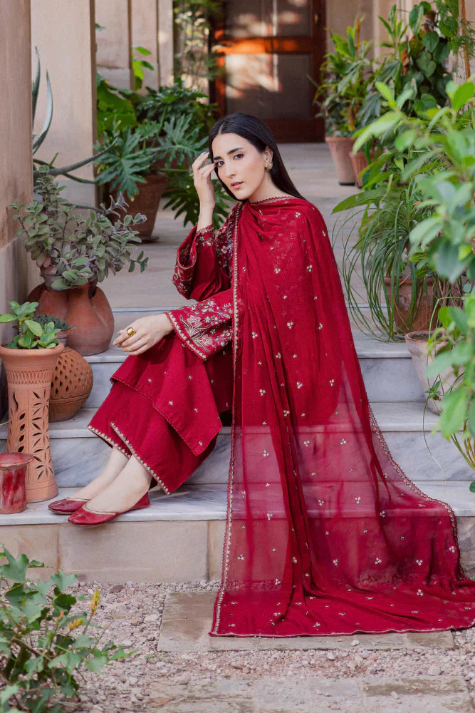 EC668 | UNSTITCHED | EMBROIDERED 3 PIECE