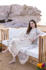 3PC LAWN EMBROIDERED SHIRT WITH ORGANZA EMBROIDERED DUPATTA ZE-003