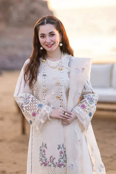 3PC LAWN EMBROIDERED SHIRT WITH ORGANZA EMBROIDERED DUPATTA ZE-003