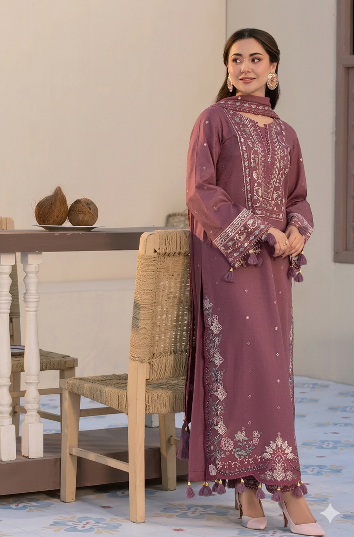 OPULENT LAWN EMBROIDERED 3PC SUIT - 448