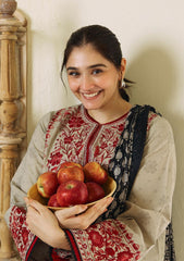 EMBROIDERED KHADDAR UNSTITCHED 3 PIECE SUIT - 9