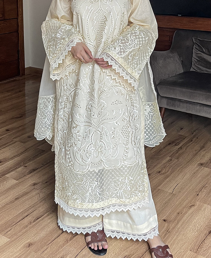 REGAL 3PC CAMBRIC EMBROIDERED SUIT - 439 - View 2