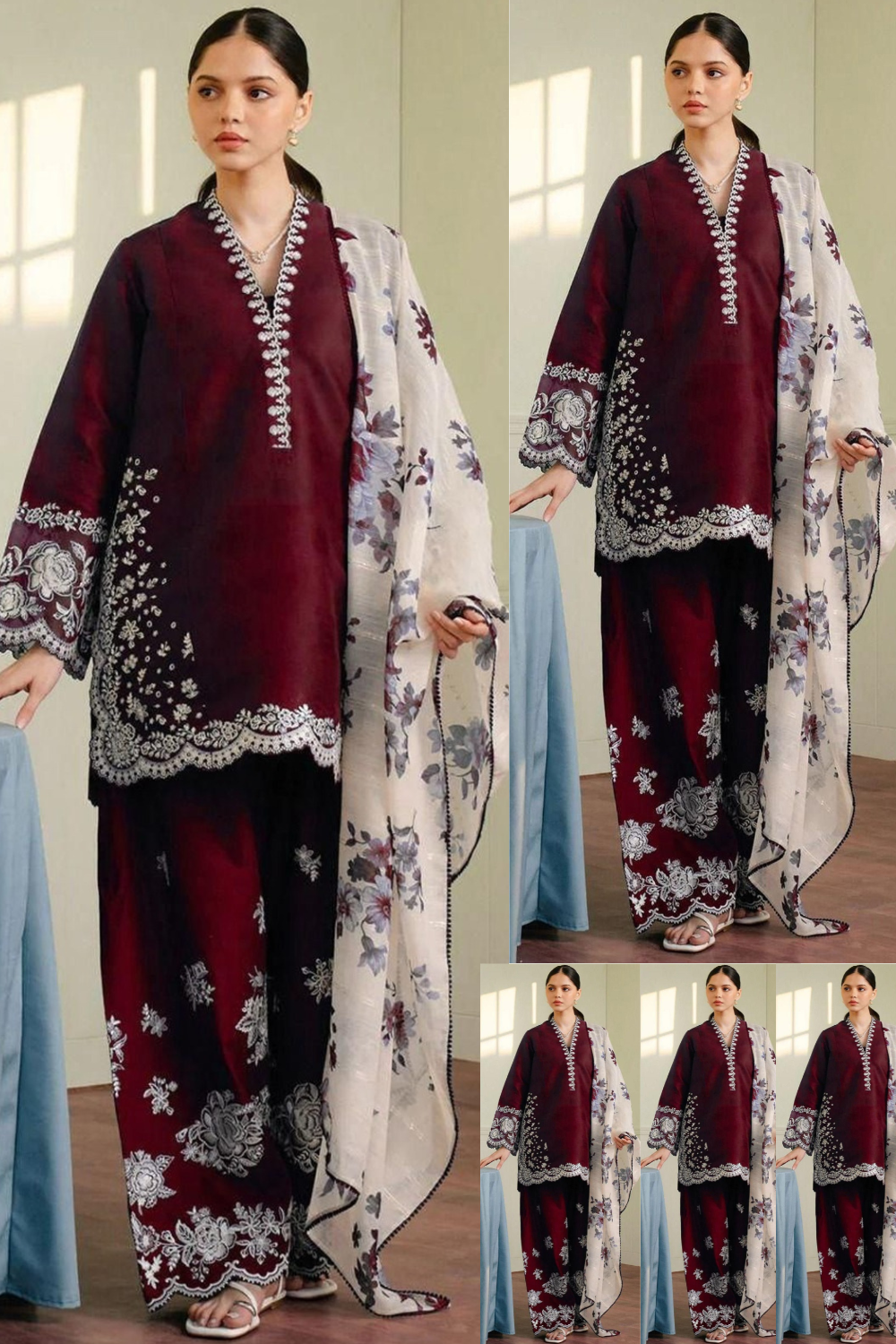 EXCLUSIVE 3PC DIGITAL PRINT LAWN ENSEMBLE - 465