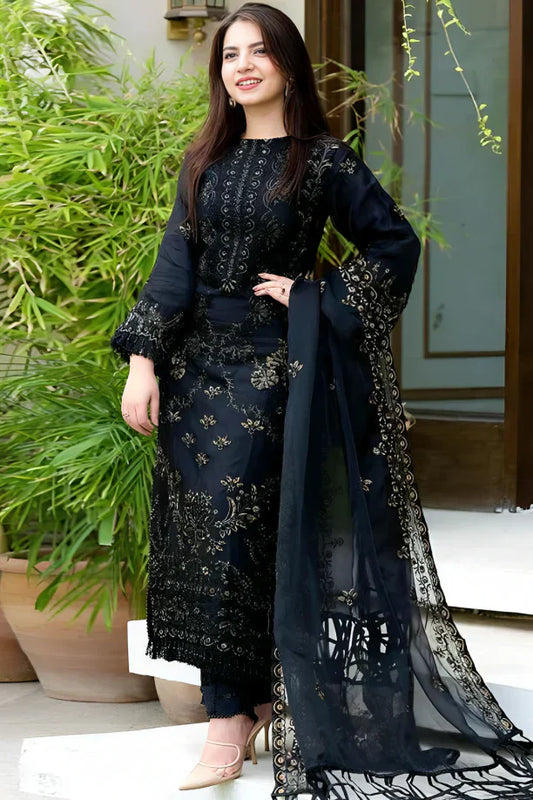SUMMER ELEGANCE 3PC EMBROIDERED LAWN SUIT - 400