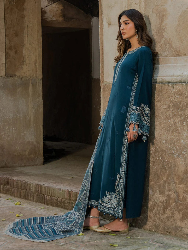 MAJESTIC EMBROIDERED 3PC LAWN SUIT - 417 - View 3
