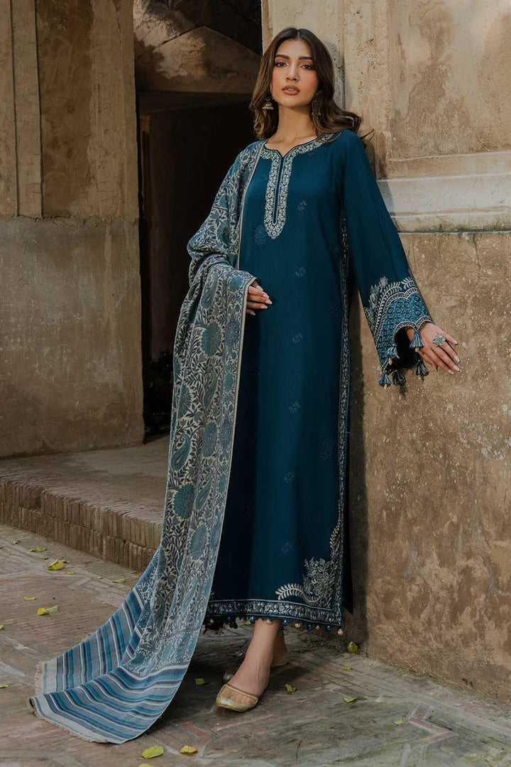 MAJESTIC EMBROIDERED 3PC LAWN SUIT - 417