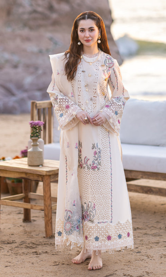 EXCLUSIVE 3PC EMBROIDERED LAWN ENSEMBLE - 405