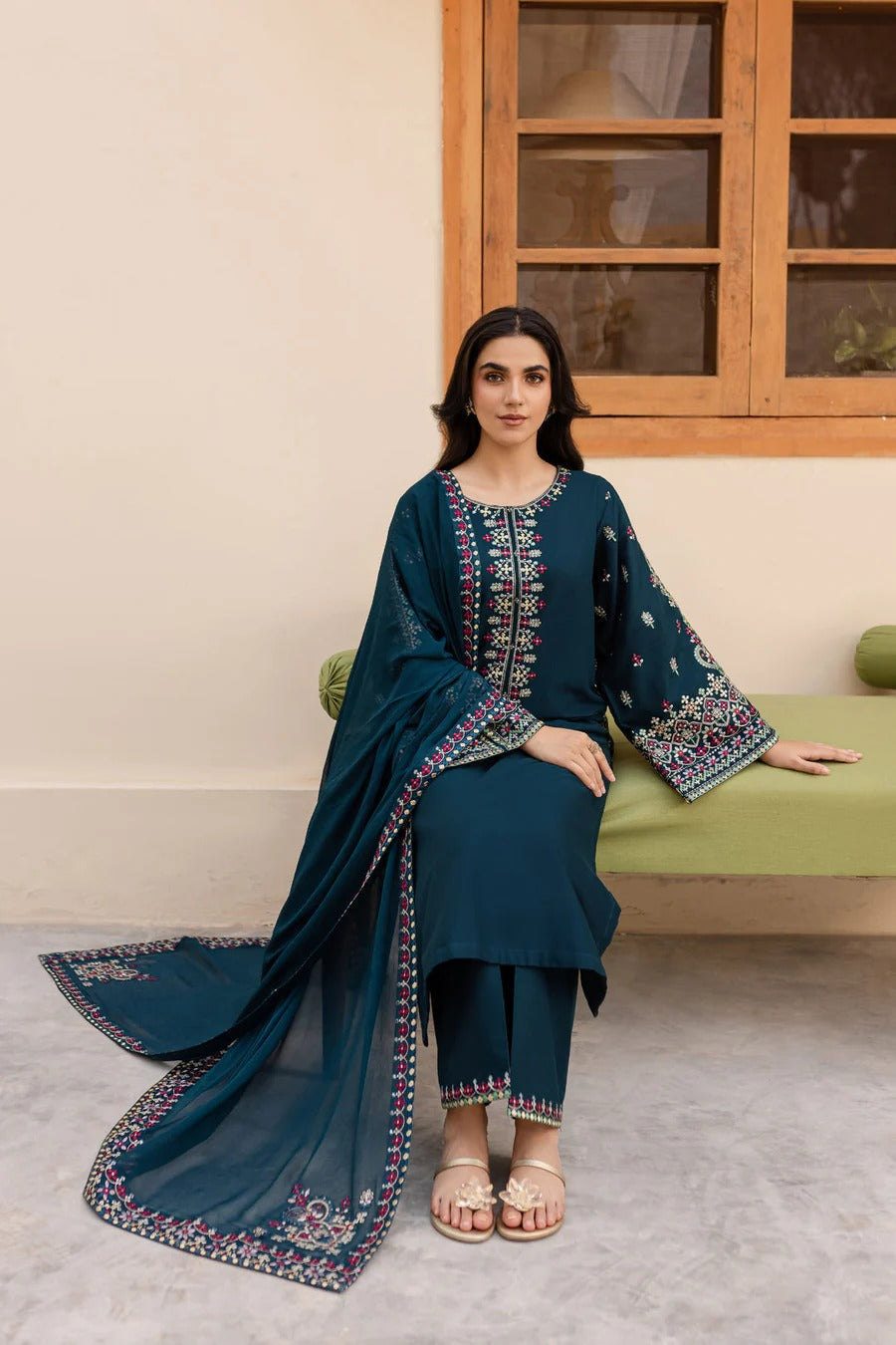 REGAL 3PC LAWN EMBROIDERED SUIT - 429 - View 5