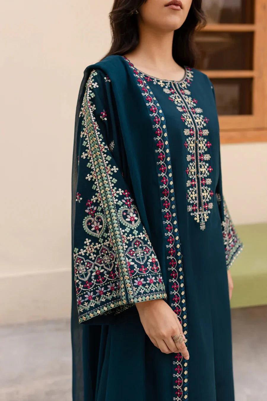 REGAL 3PC LAWN EMBROIDERED SUIT - 429 - View 2