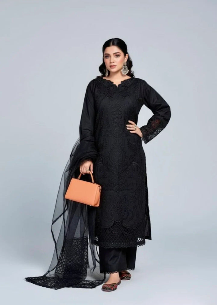PREMIUM EMBROIDERED 3PC LAWN SUIT - 462 - View 4