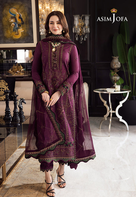 MAJESTIC EMBROIDERED 3PC LAWN SUIT - 407