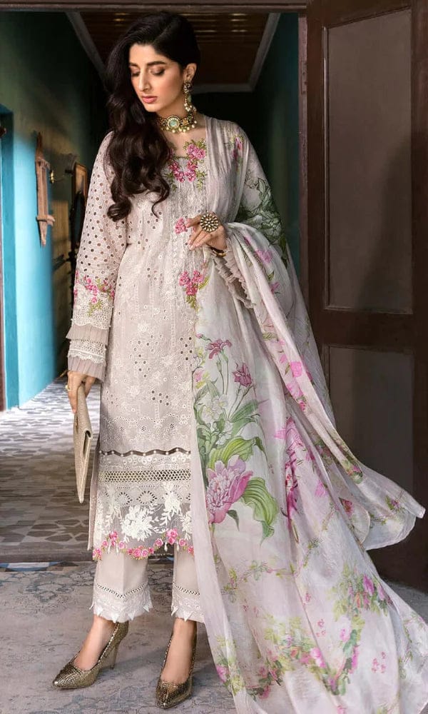 MAJESTIC EMBROIDERED 3PC LAWN SUIT - 447 - View 4