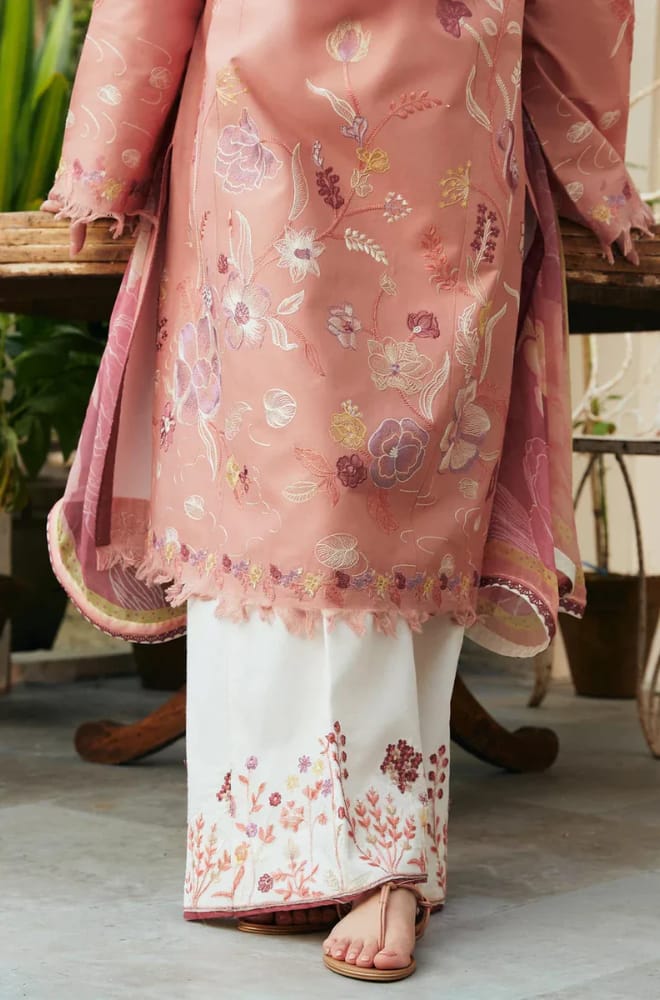PREMIUM EMBROIDERED 3PC LAWN SUIT - 442 - View 3