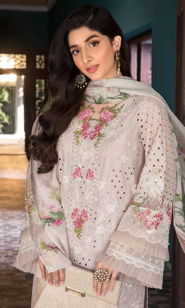 MAJESTIC EMBROIDERED 3PC LAWN SUIT - 447 - View 3