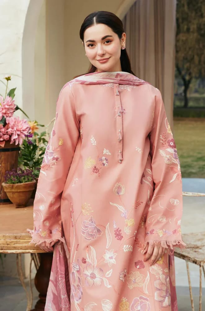 PREMIUM EMBROIDERED 3PC LAWN SUIT - 442 - View 4